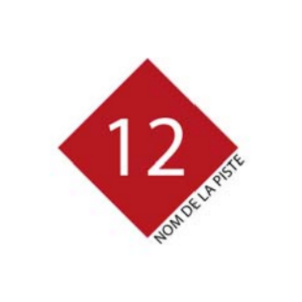 Panneau losange Dibond VTT Difficile LOS-DIB-234